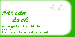 adrian loch business card